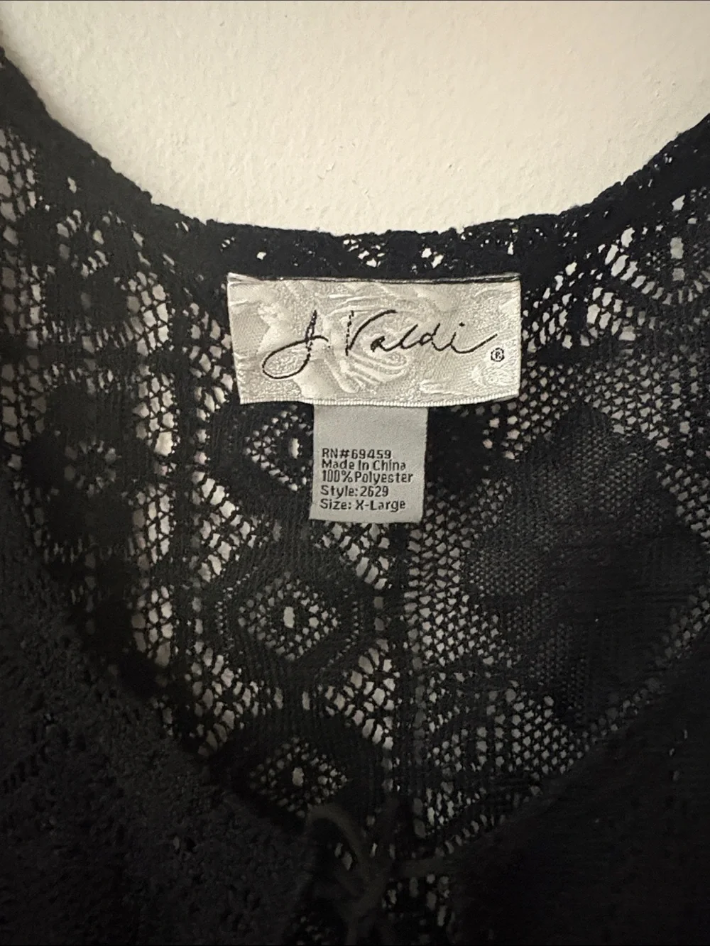Black Lace Sleeveless Camisole with Tie Front - Picture 3 of 4